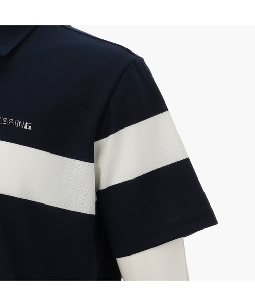 BRIEFING（ブリーフィング）の「【ブリーフィングゴルフ】MENS PANEL MESH SHIRT RELAXED FIT／メンズパネルメシュシャツリラックスドフィット（ポロシャツ・メンズ・ブラック/ネイビー/ブルー・L/M）」の18枚目の写真