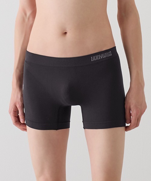 BODY WILD(ボディーワイルド)の「BODY WILD/ボディワイルド セミロングボクサーパンツ e-BOXER(ボクサーパンツ・メンズ・ブラック/スカイブルー/ネイビー/レッド系その他・MEDIUM/LARGE/X-LARGE)」の2枚目の写真