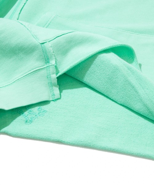 go slow caravan(ゴースローキャラバン)の「UNIQUEインレイ切替フーディーPIGMENT DYE(パーカー・メンズ・ラベンダー/ミント/イエロー・MEDIUM/LARGE/X-LARGE)」の9枚目の写真