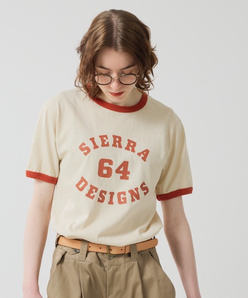 SIERRA DESIGNS（シェラデザイン）の「2026年春夏商品【日本製】SIERRA DESIGNS 64 RINGER TEE（Tシャツ/カットソー・レディース・オリーブ/ネイビー/ブルー/オレンジ・WOMENS S/X-LARGE/MEDIUM/LARGE）」の9枚目の写真