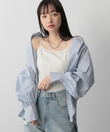 LOWRYS FARM（ローリーズファーム）の「ストライプシャツロングスリーブ（シャツ/ブラウス）」