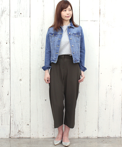 CIAOPANIC TYPY（チャオパニックティピー）の「ジョーゼットタックガウチョパンツ（その他パンツ・レディース・カーキ/ブラック・SMALL/MEDIUM）」の4枚目の写真