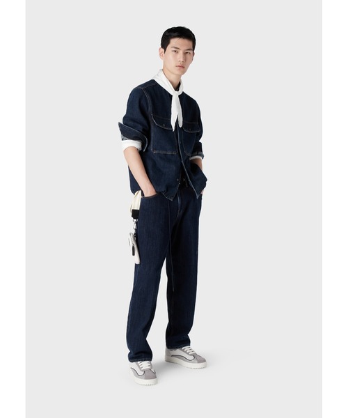 EMPORIO ARMANI(エンポリオアルマーニ)の「【エンポリオ アルマーニ】ネルーカラージャケット ヘンプ混紡デニム(デニムジャケット・メンズ・インディゴブルー・X-LARGE/LARGE/MEDIUM/SMALL)」の5枚目の写真