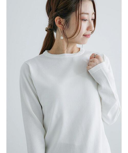 Te chichi（テチチ）の「クルーネックベーシックプルオーバー（ニット/セーター・レディース・オフホワイト/グレー/ピンク・F）」の2枚目の写真
