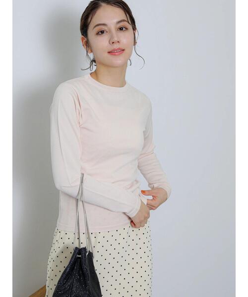 Te chichi（テチチ）の「クルーネックベーシックプルオーバー（ニット/セーター・レディース・オフホワイト/グレー/ピンク・F）」の5枚目の写真