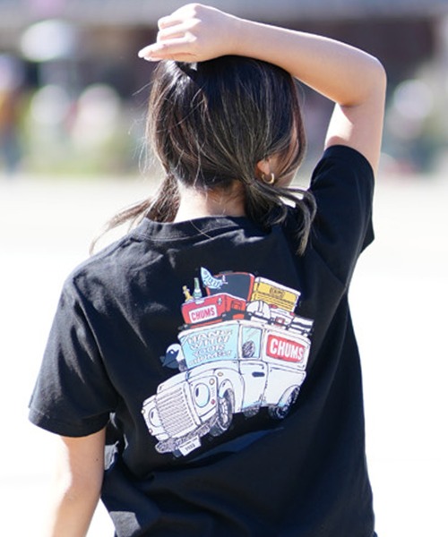 CHUMS(チャムス)の「CHUMS/チャムス ゴーアウトドアポケットTシャツ CH11-2348(Tシャツ/カットソー・レディース・ホワイト/ブラック/グレイッシュベージュ/グリーン/マルチ・L/M)」の1枚目の写真