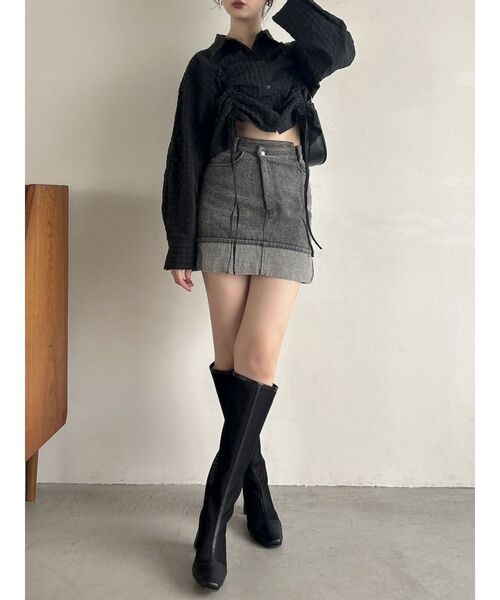 dazzlin（ダズリン）の「【WEB限定】コットンシャーリングシャツ（シャツ/ブラウス・レディース・オフホワイト/ブラック・FREE）」の15枚目の写真