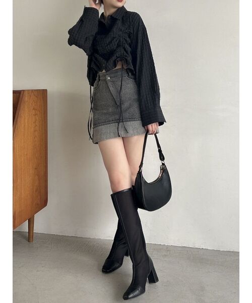 dazzlin（ダズリン）の「【WEB限定】コットンシャーリングシャツ（シャツ/ブラウス・レディース・オフホワイト/ブラック・FREE）」の16枚目の写真