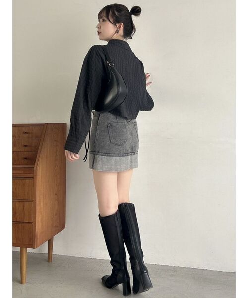 dazzlin（ダズリン）の「【WEB限定】コットンシャーリングシャツ（シャツ/ブラウス・レディース・オフホワイト/ブラック・FREE）」の17枚目の写真