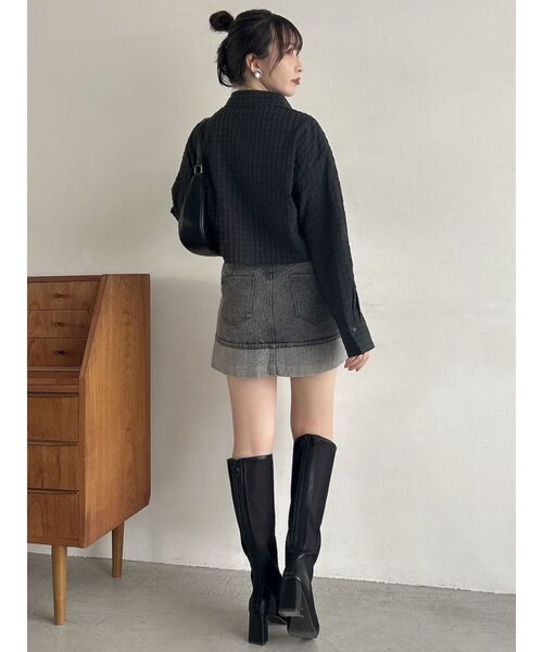 dazzlin（ダズリン）の「【WEB限定】コットンシャーリングシャツ（シャツ/ブラウス・レディース・オフホワイト/ブラック・FREE）」の18枚目の写真