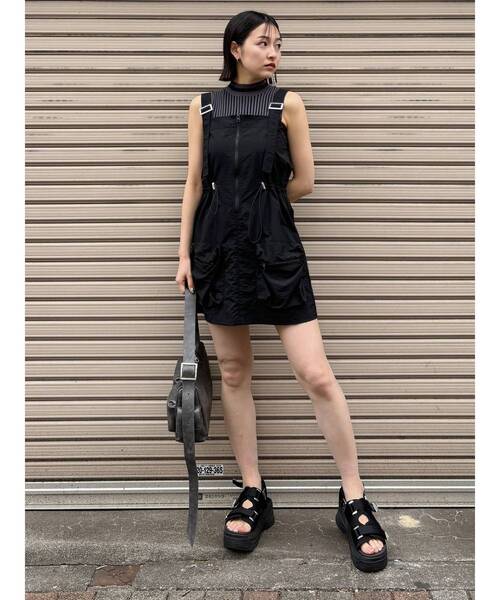 MURUA（ムルーア）の「カーゴベアミニワンピース（ワンピース・レディース・ホワイト/ブラック/グレー・FREE）」の11枚目の写真
