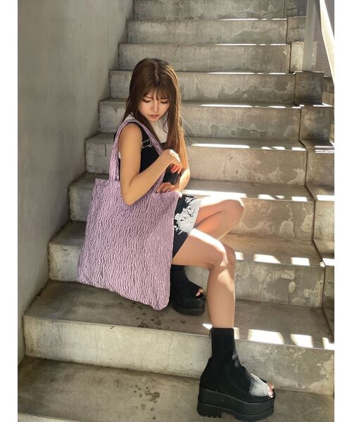 MURUA（ムルーア）の「カーゴベアミニワンピース（ワンピース・レディース・ホワイト/ブラック/グレー・FREE）」の13枚目の写真