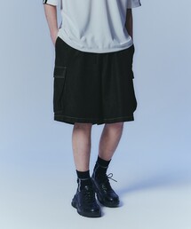◆デニムワイドカーゴショーツ