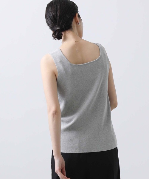 CLOCHE（クロシェ）の「スクエアニットタンクトップ（タンクトップ・レディース・グリーン/トップグレー・FREE）」の8枚目の写真