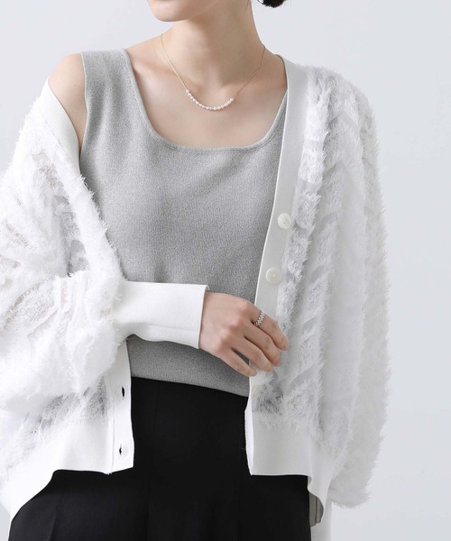 CLOCHE（クロシェ）の「スクエアニットタンクトップ（タンクトップ・レディース・グリーン/トップグレー・FREE）」の10枚目の写真