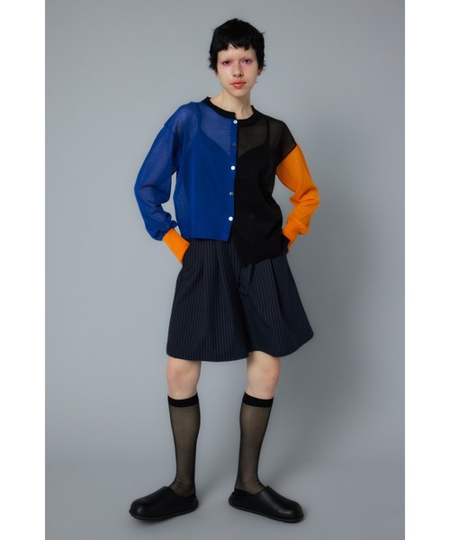 HeRIN.CYE（ヘリンドットサイ）の「Asymmetry color cardigan　アシンメトリーカラーカーディガン（カーディガン/ボレロ・レディース・ブルー/レッド/ネイビー・FREE）」の12枚目の写真