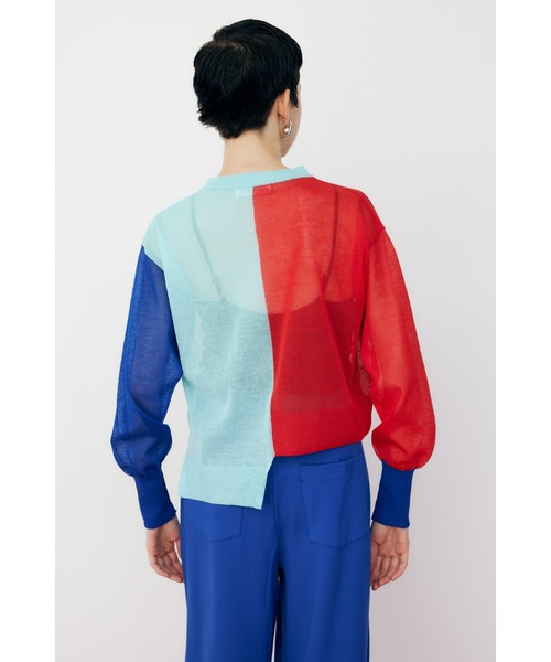 HeRIN.CYE（ヘリンドットサイ）の「Asymmetry color cardigan　アシンメトリーカラーカーディガン（カーディガン/ボレロ・レディース・ブルー/レッド/ネイビー・FREE）」の13枚目の写真