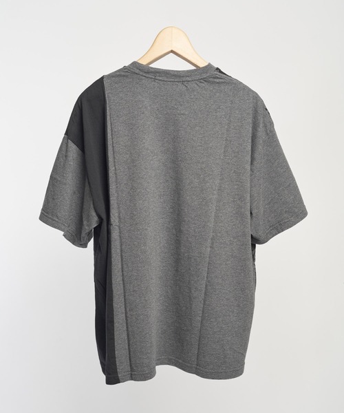 GOMME HOMME(ゴムオム)の「ドット&ダイナソーP天竺 切替ワイドT(Tシャツ/カットソー・メンズ・ブラック×グレー・MEDIUM)」の6枚目の写真