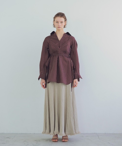 venit（ヴェニット）の「VENIT / stripe blouse(ストライプ柄
