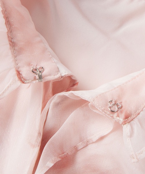 SAISON DE PAPILLON(セゾンドパピヨン)の「花柄シフォン生地ミモレ丈ワンピース(ワンピース・レディース・パープル/ブラウン/ピンク/ブラック・S/M/L)」の12枚目の写真