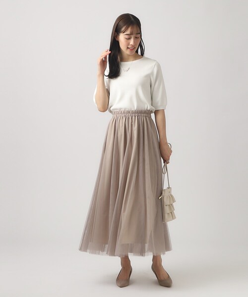 DRESKIP(ドレスキップ)の「◆【洗える/UV】ぽわん五分袖ニット(ニット/セーター・レディース・オフホワイト/ホワイト系5/ブルー/ブラック・03/02/04)」の15枚目の写真