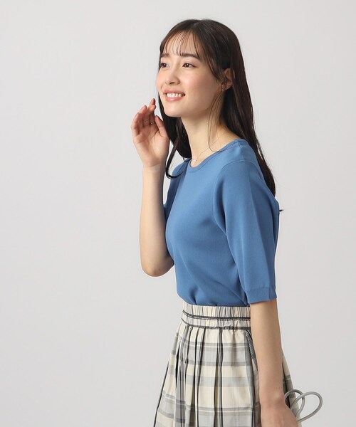 DRESKIP(ドレスキップ)の「◆【洗える/UV】ぽわん五分袖ニット(ニット/セーター・レディース・オフホワイト/ホワイト系5/ブルー/ブラック・03/02/04)」の18枚目の写真