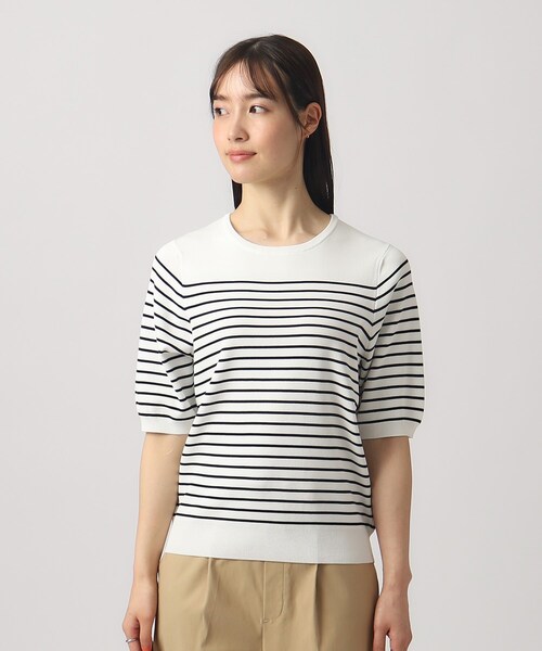 DRESKIP(ドレスキップ)の「◆【洗える/UV】ぽわん五分袖ニット(ニット/セーター・レディース・オフホワイト/ホワイト系5/ブルー/ブラック・03/02/04)」の21枚目の写真