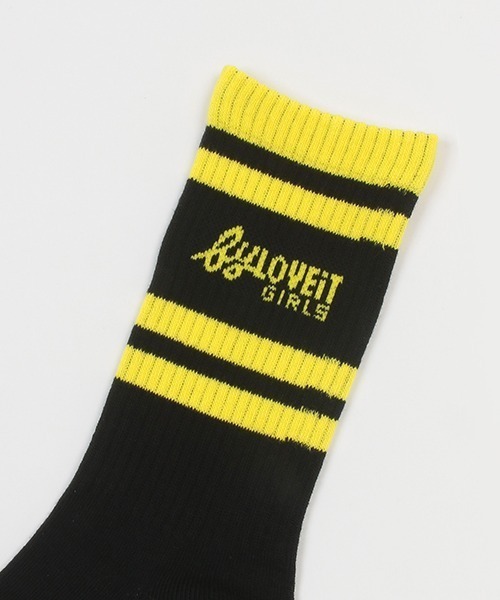 by LOVEiT(バイラビット)の「ロゴラインクルーソックス【日本製】(ソックス/靴下・キッズ・ラベンダー/オフホワイト/ブラック/ライトグレー・L/M/S/LL)」の6枚目の写真
