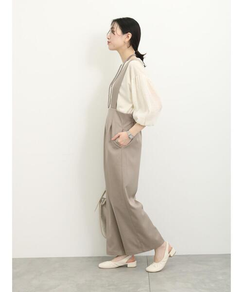 Samansa Mos2 blue(サマンサモスモスブルー)の「シアーバルーン袖プルオーバー(Tシャツ/カットソー・レディース・キナリ/ブラック/オフホワイト・F)」の14枚目の写真