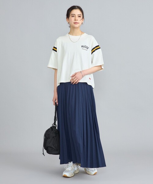 coen(コーエン)の「MASON(メイソン)別注クロップドフットボールTシャツ(Tシャツ/カットソー・レディース・ホワイト/ワインレッド・M/L)」の14枚目の写真