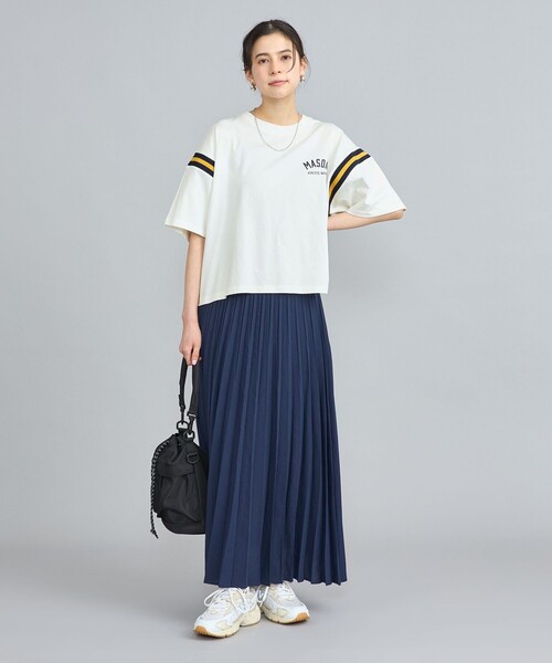 coen(コーエン)の「MASON(メイソン)別注クロップドフットボールTシャツ(Tシャツ/カットソー・レディース・ホワイト/ワインレッド・M/L)」の15枚目の写真