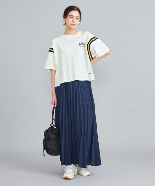 coen(コーエン)の「MASON(メイソン)別注クロップドフットボールTシャツ(Tシャツ/カットソー・レディース・ホワイト/ワインレッド・M/L)」の17枚目の写真