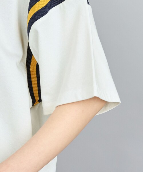 coen(コーエン)の「MASON(メイソン)別注クロップドフットボールTシャツ(Tシャツ/カットソー・レディース・ホワイト/ワインレッド・M/L)」の4枚目の写真