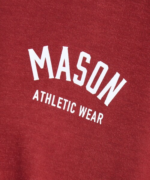 coen(コーエン)の「MASON(メイソン)別注クロップドフットボールTシャツ(Tシャツ/カットソー・レディース・ホワイト/ワインレッド・M/L)」の8枚目の写真