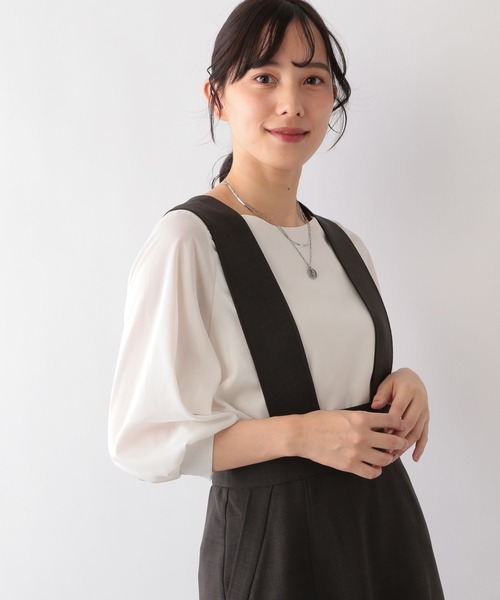GLOBAL WORK(グローバルワーク)の「MATINEE LINE/袖シアーブラウス/106626(シャツ/ブラウス・レディース・オフホワイト/ブラック/ライトグレー・MEDIUM/LARGE)」の15枚目の写真