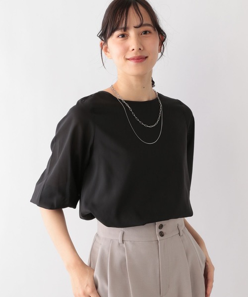 GLOBAL WORK(グローバルワーク)の「MATINEE LINE/袖シアーブラウス/106626(シャツ/ブラウス・レディース・オフホワイト/ブラック/ライトグレー・MEDIUM/LARGE)」の12枚目の写真