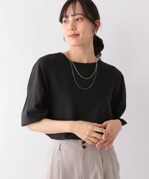 GLOBAL WORK(グローバルワーク)の「MATINEE LINE/袖シアーブラウス/106626(シャツ/ブラウス・レディース・オフホワイト/ブラック/ライトグレー・MEDIUM/LARGE)」の11枚目の写真