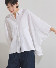 OMNES | コットンキャンブリックピンタックドルマンシャツ半袖(シャツ/ブラウス)