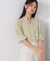 ◆フレアスリーブスキッパーブラウス