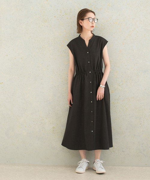 URBAN RESEARCH ROSSO WOMEN（アーバンリサーチ　ロッソ）の「ウォッシャブルシャツワンピース（シャツワンピース・レディース・オレンジ/ストライプ/チャコールグレー・FREE）」の10枚目の写真