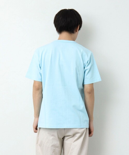 BARNS OUTFITTERS（バーンズアウトフィッターズ）の「【BARNS OUTFITTERS】別注タフネックTシャツ LIFE（Tシャツ/カットソー・メンズ・ホワイト/ブルー/チャコールグレー/グレイッシュベージュ・S/M/L）」の19枚目の写真