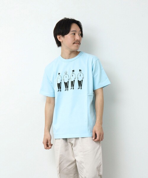 BARNS OUTFITTERS（バーンズアウトフィッターズ）の「【BARNS OUTFITTERS】別注タフネックTシャツ LIFE（Tシャツ/カットソー・メンズ・ホワイト/ブルー/チャコールグレー/グレイッシュベージュ・S/M/L）」の20枚目の写真
