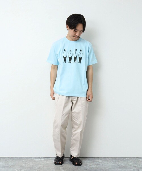 BARNS OUTFITTERS（バーンズアウトフィッターズ）の「【BARNS OUTFITTERS】別注タフネックTシャツ LIFE（Tシャツ/カットソー・メンズ・ホワイト/ブルー/チャコールグレー/グレイッシュベージュ・S/M/L）」の21枚目の写真