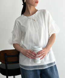Chez toi | チュール重ねカットプルオーバー(Tシャツ/カットソー)