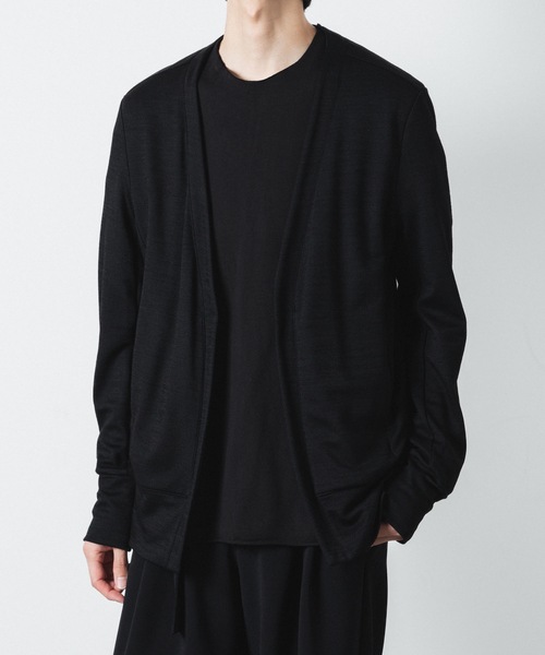 ATTACHMENT(アタッチメント)の「WO/NY スムース カーディガン / WO/NY SMOOTH CARDIGAN(カーディガン/ボレロ・メンズ・ブラック/グレー/ダークブラウン・1/2/3/4)」の8枚目の写真