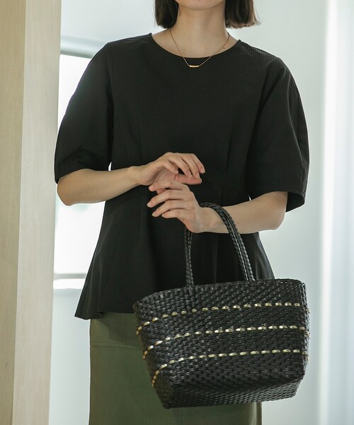 OPAQUE.CLIP（オペークドットクリップ）の「◆メルカドバッグ（トートバッグ・レディース・オフホワイト/ブラック・00）」の3枚目の写真