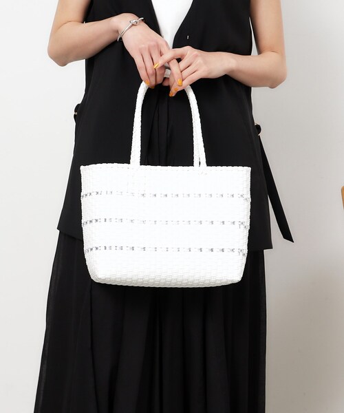 OPAQUE.CLIP（オペークドットクリップ）の「◆メルカドバッグ（トートバッグ・レディース・オフホワイト/ブラック・00）」の13枚目の写真