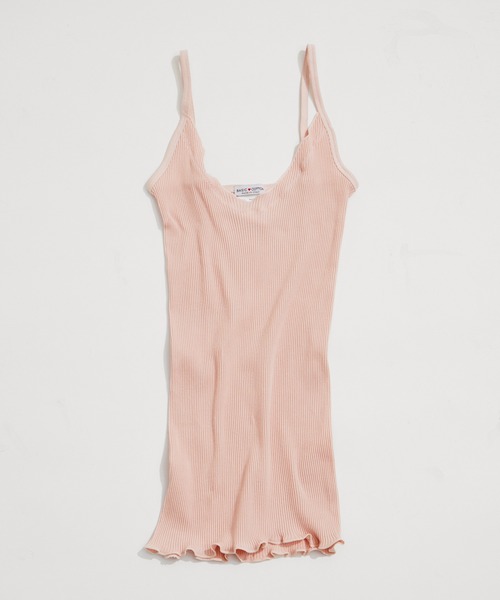 le cercle ADAM ET ROPE'(ルセルクルアダムエロペ)の「【BASIC COTTON(ベーシックコットン)】キャミソール(キャミソール・レディース・ピンク/ブラック/ホワイト/ライトグレー・FREE)」の4枚目の写真