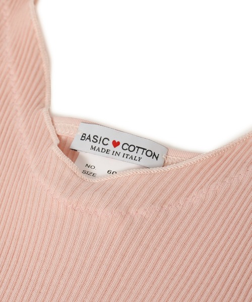 le cercle ADAM ET ROPE'(ルセルクルアダムエロペ)の「【BASIC COTTON(ベーシックコットン)】キャミソール(キャミソール・レディース・ピンク/ブラック/ホワイト/ライトグレー・FREE)」の8枚目の写真