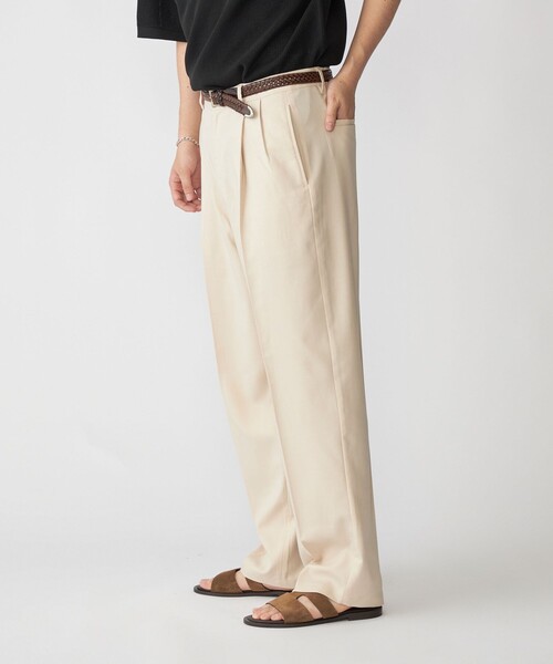 SHIPS（シップス）の「SHIPS: 2タック ワイド テーパード パンツ（その他パンツ・メンズ・チャコールグレー/ブラック/キャメル/ベージュ・SMALL/MEDIUM/LARGE）」の4枚目の写真